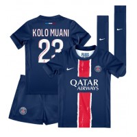 Paris Saint-Germain Randal Kolo Muani #23 Hemmatröja Barn 2024-25 Kortärmad (+ Korta byxor)